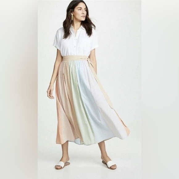 MARA HOFFMAN Katrine Wrap Skirt - Sand Multi - Sz XS